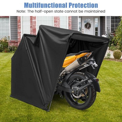  Costway 11.2' X 4.5' X 6.3' Waterproof Motorbike Storage Tent Outdoor Motorcycle Shelter