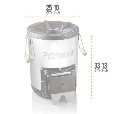  Petromax Rocket Compact Outdoor Stove With Cast Iron Cooking Surface, Self-Sufficient Camping Stove To Cook Over Fire