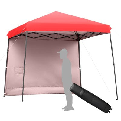  Tangkula 10x10 Ft Pop Up Canopy Tent One Person Set-up Instant Shelter With Central Lock W/ Roll-up Side Wall