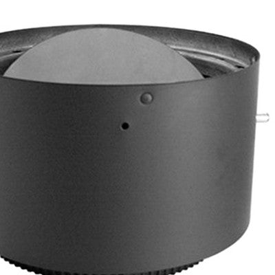  DuraVent DVL 6DVL-ADWD 6'' Stainless Steel Double Wall Air Insulated Damper Section Wood Burning Stovetop Connecting Adapter, Black