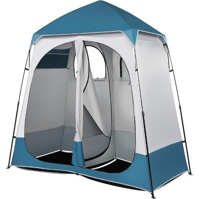  VINGLI 2 Room Shower Tent, 7.5 FT Instant Pop Up Shelter With Carrying Bag, Privacy Changing Room Tent