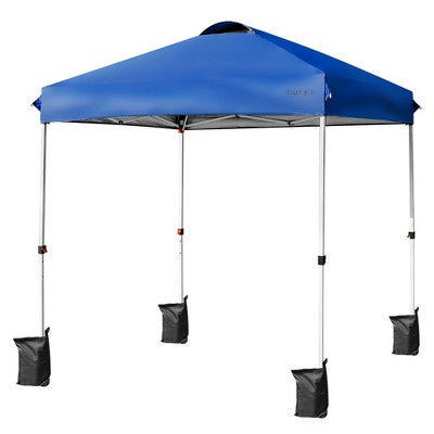  6x6 FT Pop Up Canopy Tent Camping Sun Shelter W/ Roller Bag