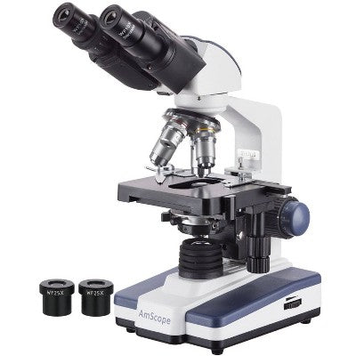  40X To 2500X Binocular Compound Microscope With Digital Camera And Interactive Software - AmScope