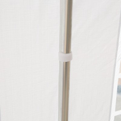  Outsunny Large Outdoor Carport Canopy Party Tent With Removable Protective Sidewalls & Versatile Uses, White