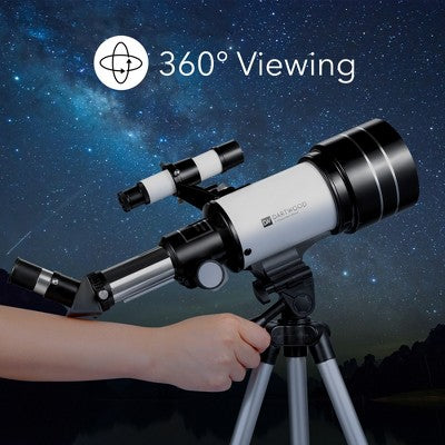  Dartwood Astronomical Telescope - 360° Rotational Telescope - Multiple Eyepieces Included For Different Zoom (Black/White, 2 Pack)