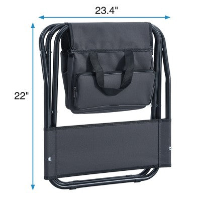 Folding Outdoor Chair With Storage Bag, Portable Chair For Indoor, Outdoor Camping, Picnics And Fishing