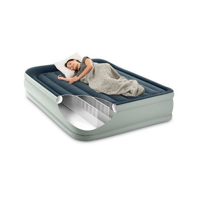  Intex Elevated 18" Premium Comfort Queen Air Mattress With Internal Pump