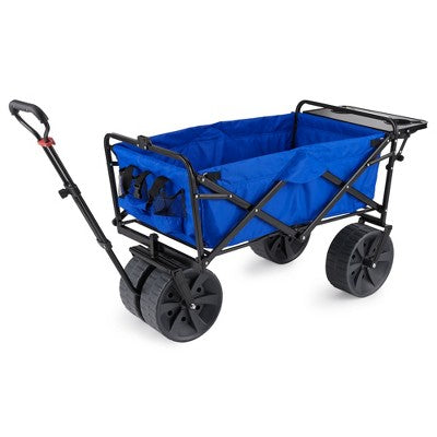  Mac Sports Heavy Duty Steel Frame Collapsible Folding 150lbs.Capacity Outdoor Beach Garden Utility Wagon Cart With All Terrain Wheels