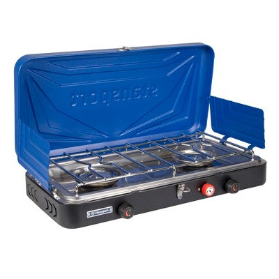  Stansport Double Burner Propane Stove Blue