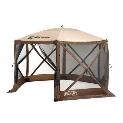  Clam Quick Set Escape Portable Outdoor Canopy (2 Pack) + Wind And Sun Panels