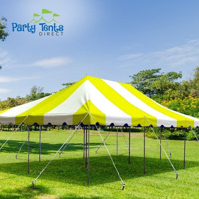  Party Tents Direct Weekender Outdoor Canopy Pole Tent, Yellow 20 Ft X 20 Ft