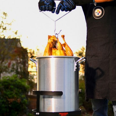  Barton 30QT Turkey Deep Fryer Pot Boiling Seafood Cajun Lid Propane Gas Stove Burner W/ Stand