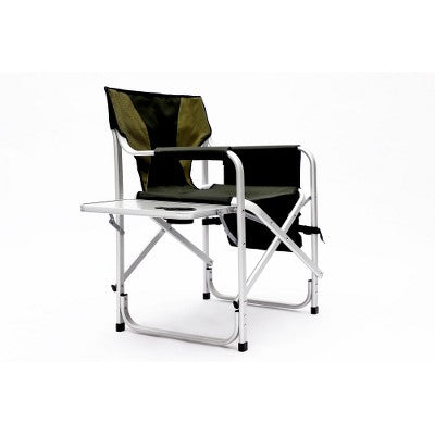  YUHAO 2PCS Outdoor Storage Pockets Lightweight Oversized Directors Chair，Padded Folding Outdoor Chair For Camping Picnics Fishing，Green