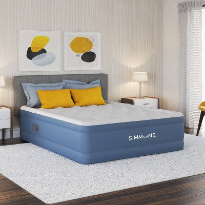  Simmons Rest Aire 17" Comfort Top Anti-Microbial Air Mattress With Built-in Pump - Full