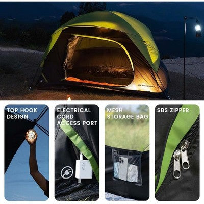  Acoinel 2/3/4/6 Person Camping Tent, Lightweight Dome Family Tent With Rainfly, Easy Setup, Waterproof & Windproof