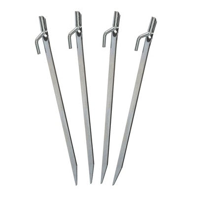  Stansport Steel 12-Inch Tent Stakes - 4 Pack