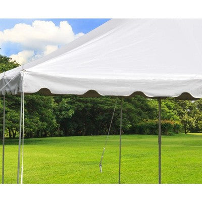  Party Tents Direct Weekender Outdoor Canopy Pole Tent, White, 15 Ft X 15 Ft
