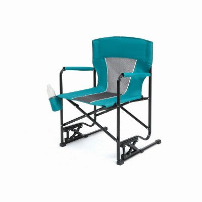  PAGED Outdoor Camping Chair,Portable Folding Rocking Chair With Drink Holder & Comfortable Backrest For Outdoor Travel Lawn Backyard