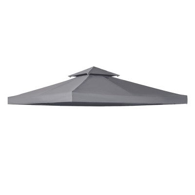  Outsunny 10' X 10' Gazebo Replacement Canopy 2 Tier Top UV Cover Pavilion Garden Patio Outdoor(TOP ONLY)