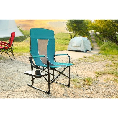  PAGED Oversized Portable Folding Chair Heavy Duty Lawn Chair With Side Table And Pocket For Camping, Beach, Party, Picnics, Fishing