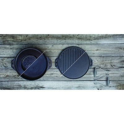  Lodge 14" Seasoned Cast Iron Cook-It-All Pan