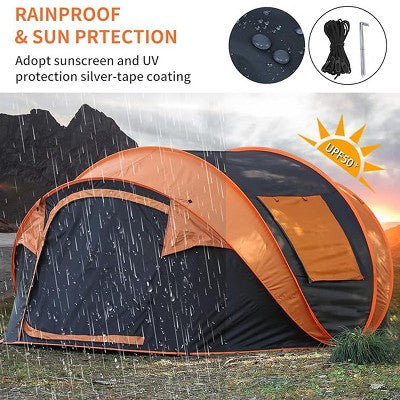  Boersma Camping Instant Pop Up Tent, 5/8 Person, Water Resistant Dome, Easy Setup For Camping Hiking And Outdoor, Portable With Carry Bag, 3 Season