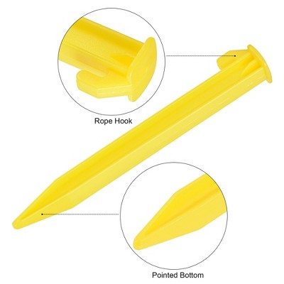  Unique Bargains Tent Stakes Plastic Pegs With Hook For Camping Canopy